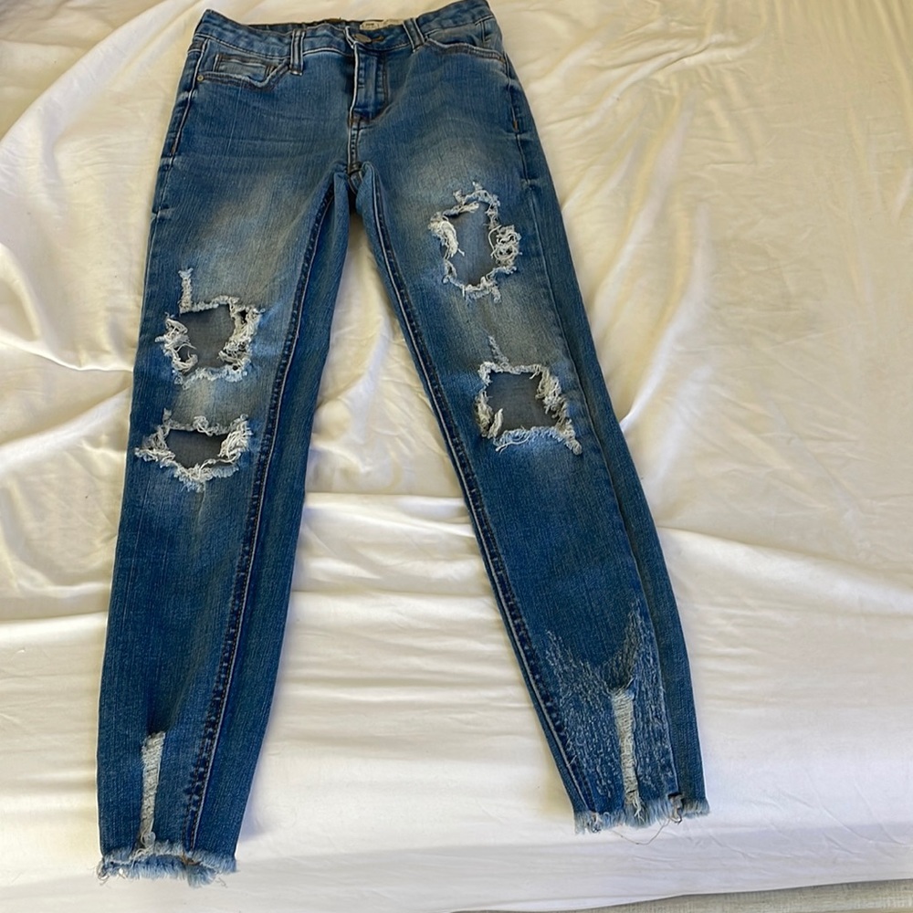 Blue High rise Skinny Jeans
